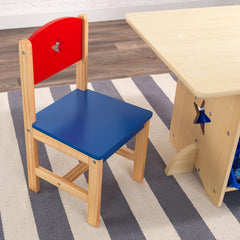 KidKraft Star Wooden Table & 2 Chair Set with Storage Bin for Toys
