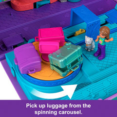 Polly Pocket Dolls and Playset Kitty Airways Airplane Travel Toy with 2 Dolls