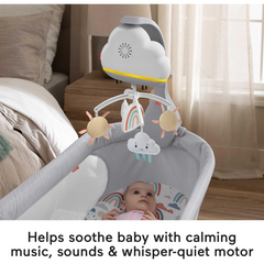 Fisher-Price Baby Toy Rainbow Showers Mobile with Music & Night Light (Not Compatible with Fisher-Price Luminate Bassinet)
