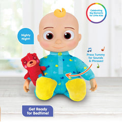 Cocomelon Musical Bedtime JJ Plush Doll with Sounds and Soft Body