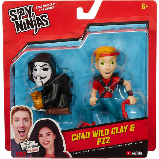 Spy Ninjas Chad Wild Clay & PZ2 Action Figure Twin Pack