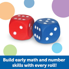 Learning Resources Dot Dice Soft Foam Set Math Game Dice