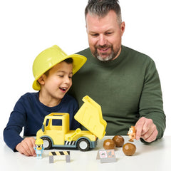 Bluey Dump Truck Load Unload Hard-Hat Exclusive Muddy 2.5-Inch Bingo Figure