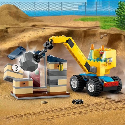 Lego City 60391 Construction Trucks and Wrecking Ball Crane Set