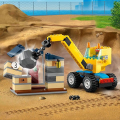 Lego City 60391 Construction Trucks and Wrecking Ball Crane Set