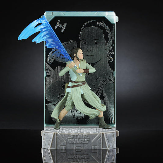 Star Wars The Black Series 08 REY Figure Titanium Series (STARKILLER BASE)