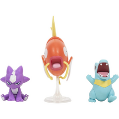 Pokemon Battle Figure Set 3 Pack Totodile Toxel and Magikarp