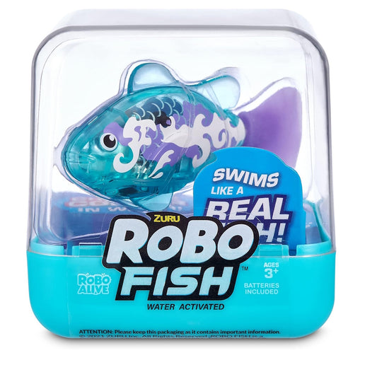 ZURU Robo Alive Fish Electronic Robotic Swimming Toy Light Blue