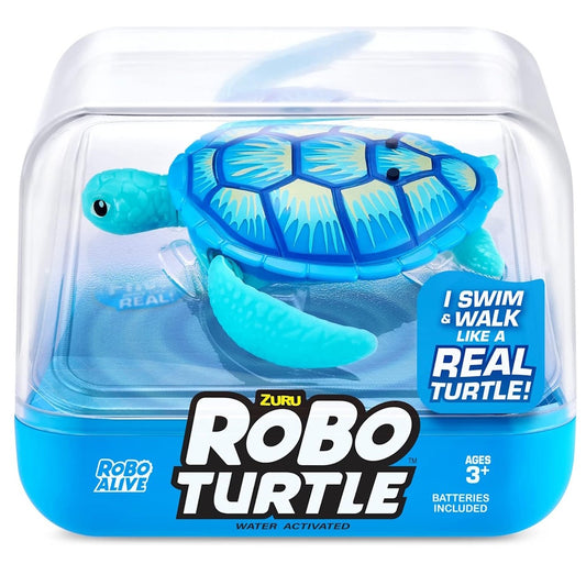 ZURU Robo Alive Turtle Electronic Robotic Water Toy Light Blue
