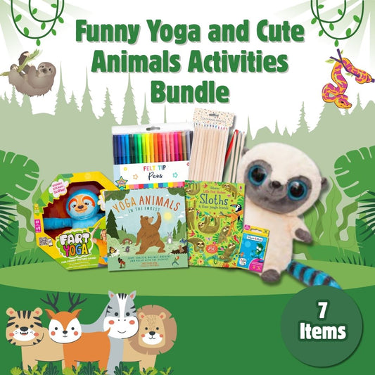 Funny Yoga and Cute Animals Activities Bundle