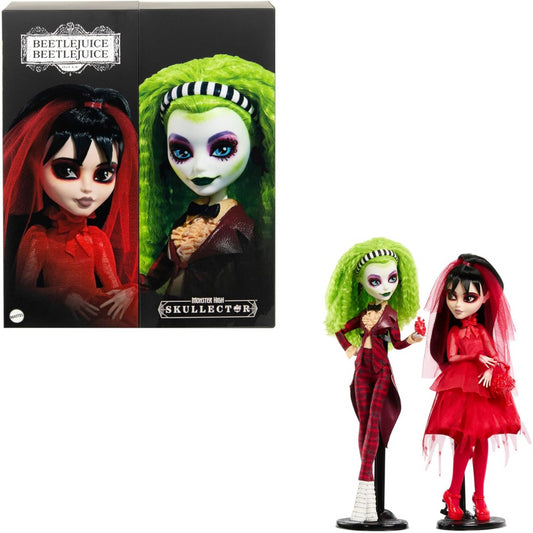 Monster High Skullector  Doll Pack of 2 - Beetlejuice Betelgeuse And Lydia Doll