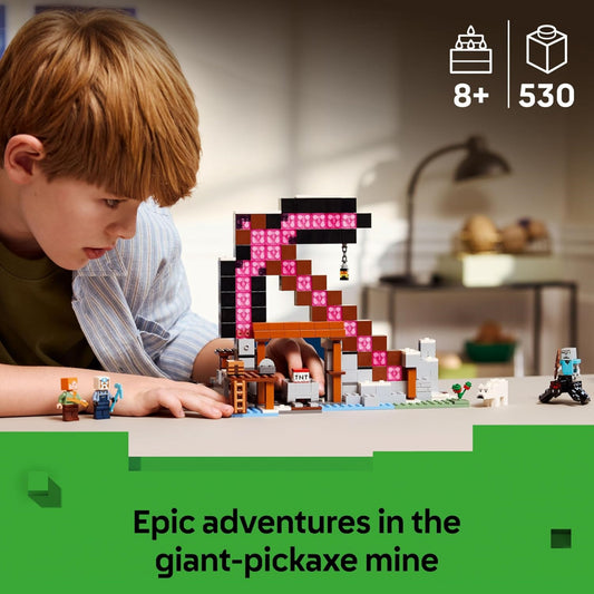 Lego Minecraft 21277 The Pickaxe Mine Playset with Tools & Figures