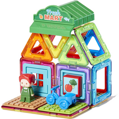 Magformers Town Minimarket Set Magnetic Building Blocks With Play Character
