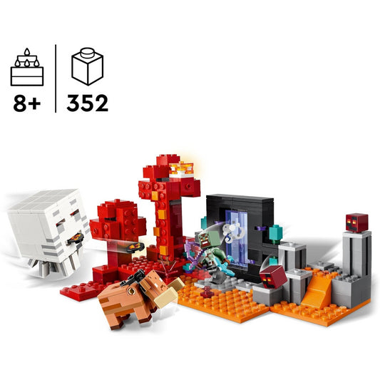 Lego Minecraft 21255 Nether Portal Ambush Playset with Steve & Blaze