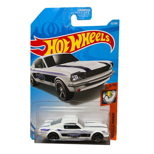 Hot Wheels Die-Cast Vehicle Ford Mustang 2+2 Fastback White 1965