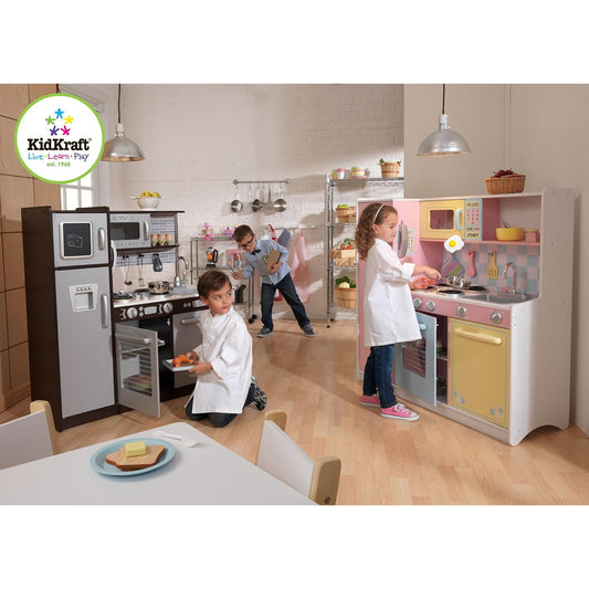 KidKraft Deluxe Metal Cookware Set with Toy Food Pots and Pans