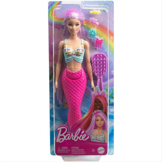Barbie Mermaid Doll Pink Hair Princess Gift Toy