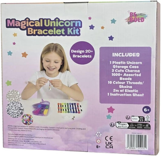Be Bold Magical Unicorn Bracelet Making Kit and Craft Set