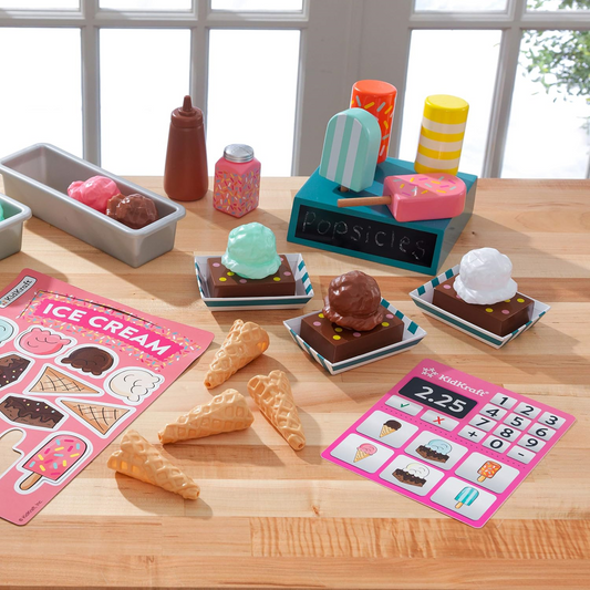 KidKraft Ice-Cream Shop Playset With Ice Cream Scoops