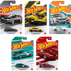 Hot Wheels Honda Civic Anniversary Set of 5 Cars Vehicles