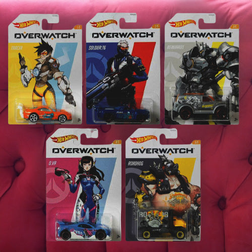 Hot Wheels Character Cars Overwatch - Set of 5 Die-cast Cars