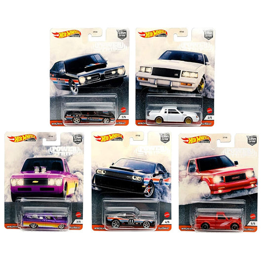 Hot Wheels Power Trip Set of 5 Premium Car Culture