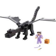 Minecraft Ultimate Ender 20-Inch Dragon and Steve Figure