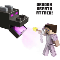 Minecraft Ultimate Ender 20-Inch Dragon and Steve Figure