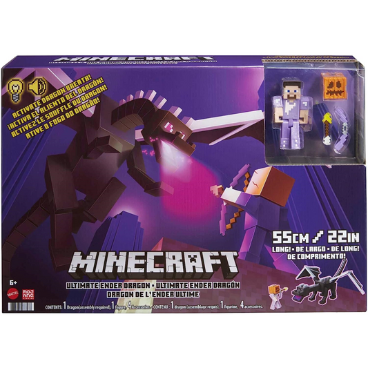 Minecraft Ultimate Ender 20-Inch Dragon and Steve Figure