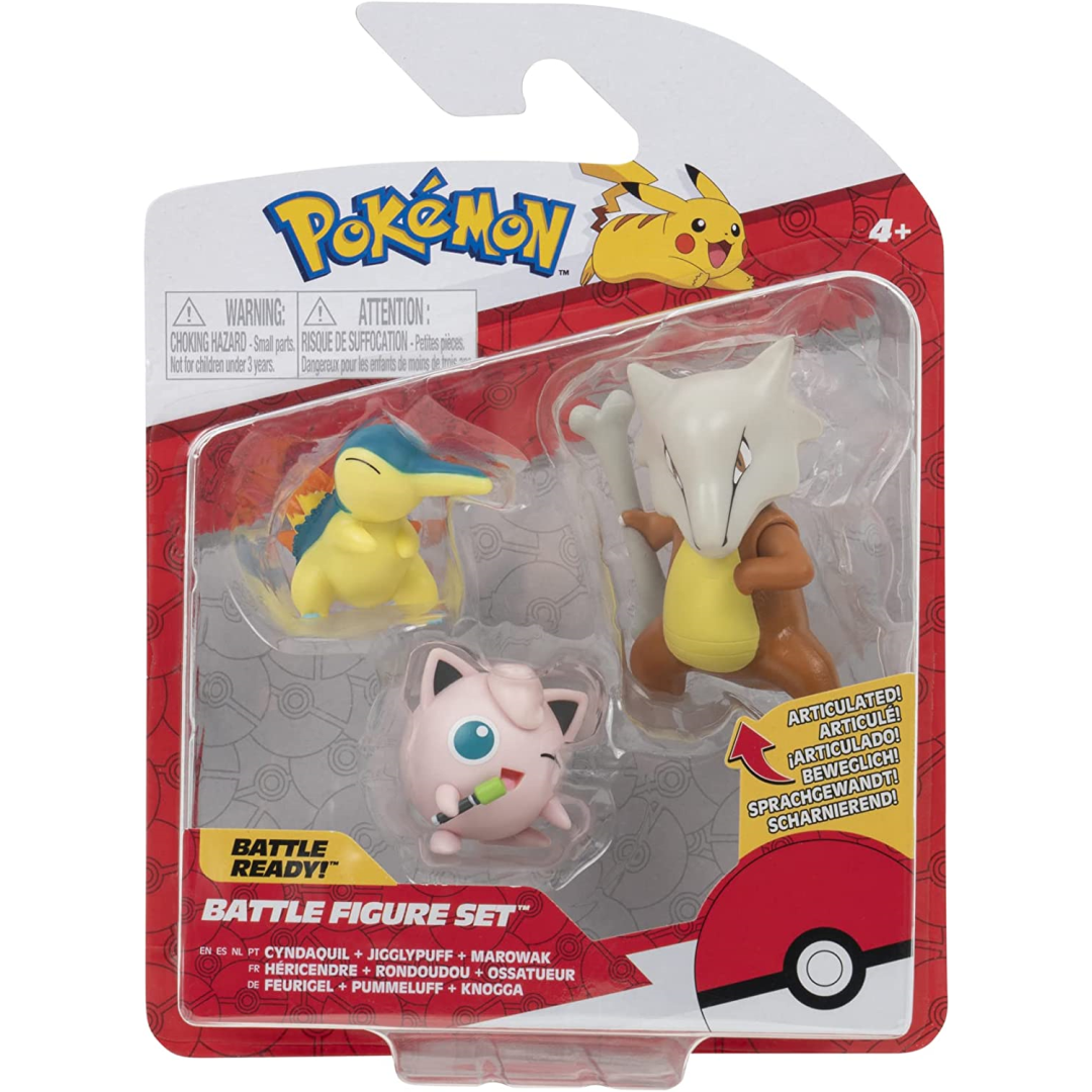 Pokemon Battle Figures Set of 3 Pack Cyndaquil Jigglypuff and