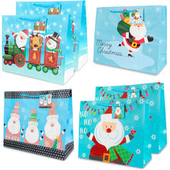 Abeec Christmas Jingle 6 Large Vertical Christmas Gift Bags Set