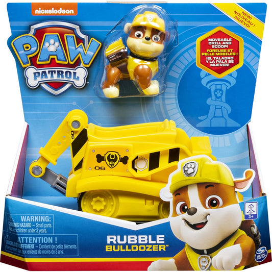Paw Patrol Bulldozer and Mini Character Figure - Rubble
