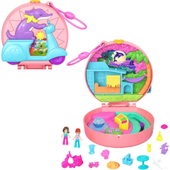 Polly Pocket Dolls Playset Adventure Moped Compact Travel Toy Maqio