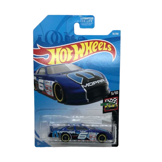 Hot Wheels Die-Cast Vehicle Dodge Charger Stock Car Blue
