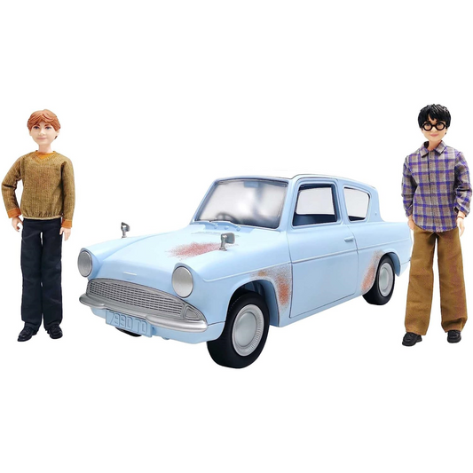 Harry Potter & Ron's Flying Car Adventure with Ford Anglia Car and Dolls