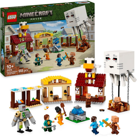 Lego Minecraft 21273 Ghast Balloon Village Attack Building Toy