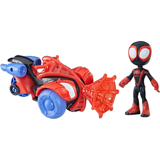 Marvel Spidey and His Amazing Friends MILES MORALES: Spider-Man and TECHNO-RACER Vehicle Set