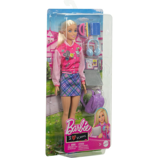 Barbie Back To School Doll With Pink Top And Shorts