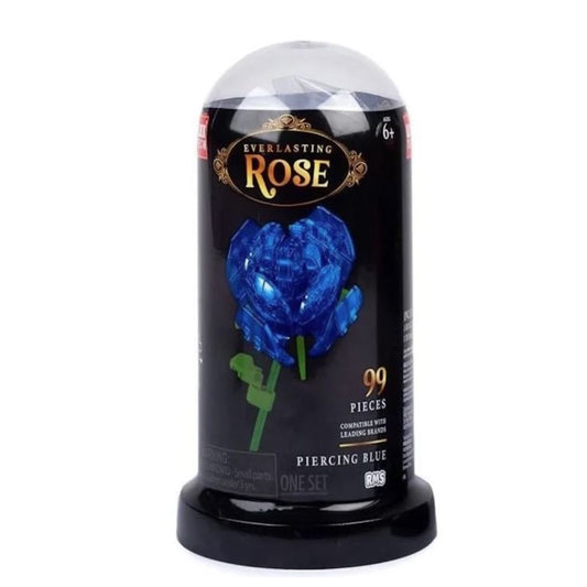 Block Tech Blue Everlasting Rose in Dome Piercing Blue Building Set