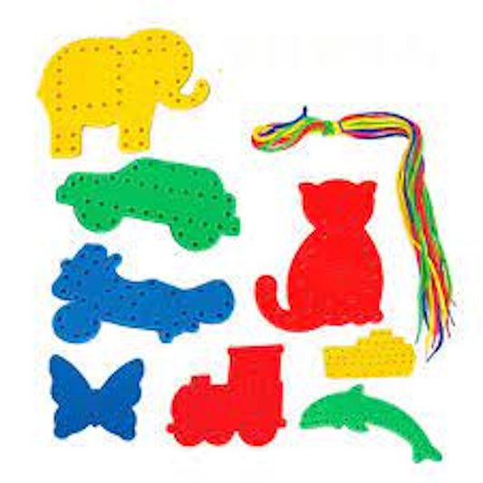 Duercetti Lacing Stencils Kids Educational Craft Activity