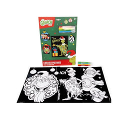 The Grinch Christmas Velvet Art Set With Colored Pens