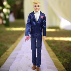 Barbie Fairytale Ken Groom Doll Wearing Suit and Shoes with 5 Accessories