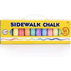 Playkidiz Sidewalk Chalk 48 Pieces Outdoor Drawing Toy