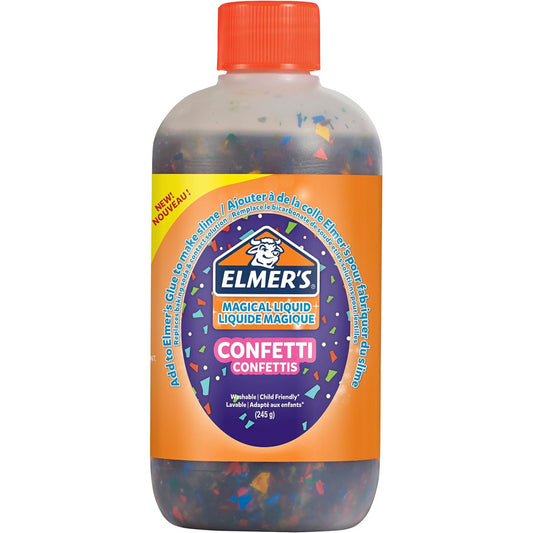 Elmers Magical Liquid Confetti Slime Activator Washable and Kid Friendly 245g