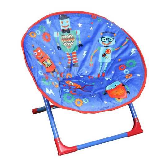 Robot Kids Blue Foldable Moon Chair