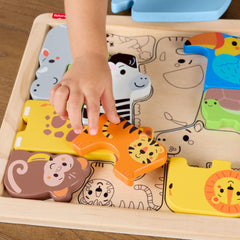 Fisher-Price Wooden Animal Puzzle Early Learning Toy