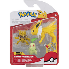 Pokemon Battle Figures 3 Pack Abra Chikorita and Jolteon