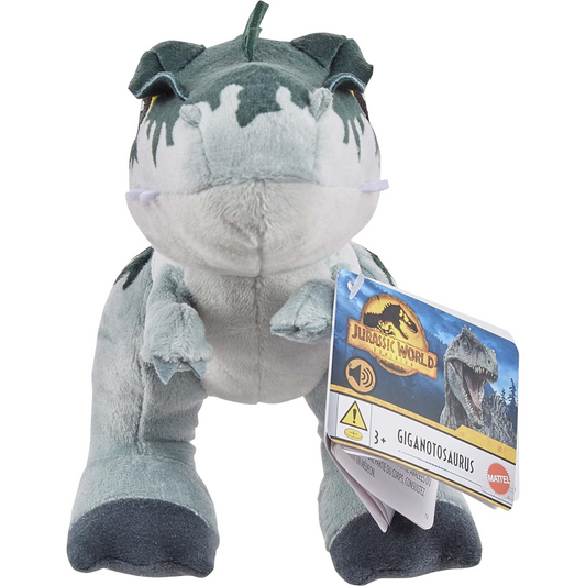 Jurassic World Plush Dinosaur Creatures with Sound 9-Inch Giganotosaurus