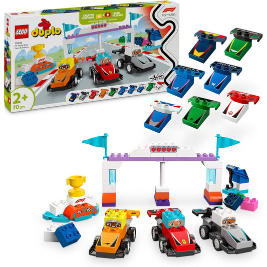 Lego Duplo 10445 Formula 1 Team Race Cars & Drivers Set