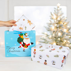Abeec Christmas Jingle 6 Large Horizontal Christmas Gift Bags Set